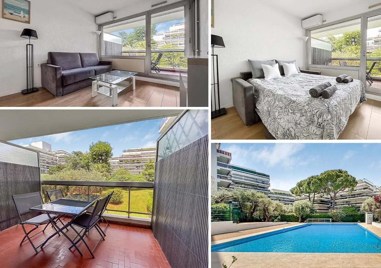 Joli Studio 4Pers Piscine Tout Confort Juan-les-Pins 0*,
